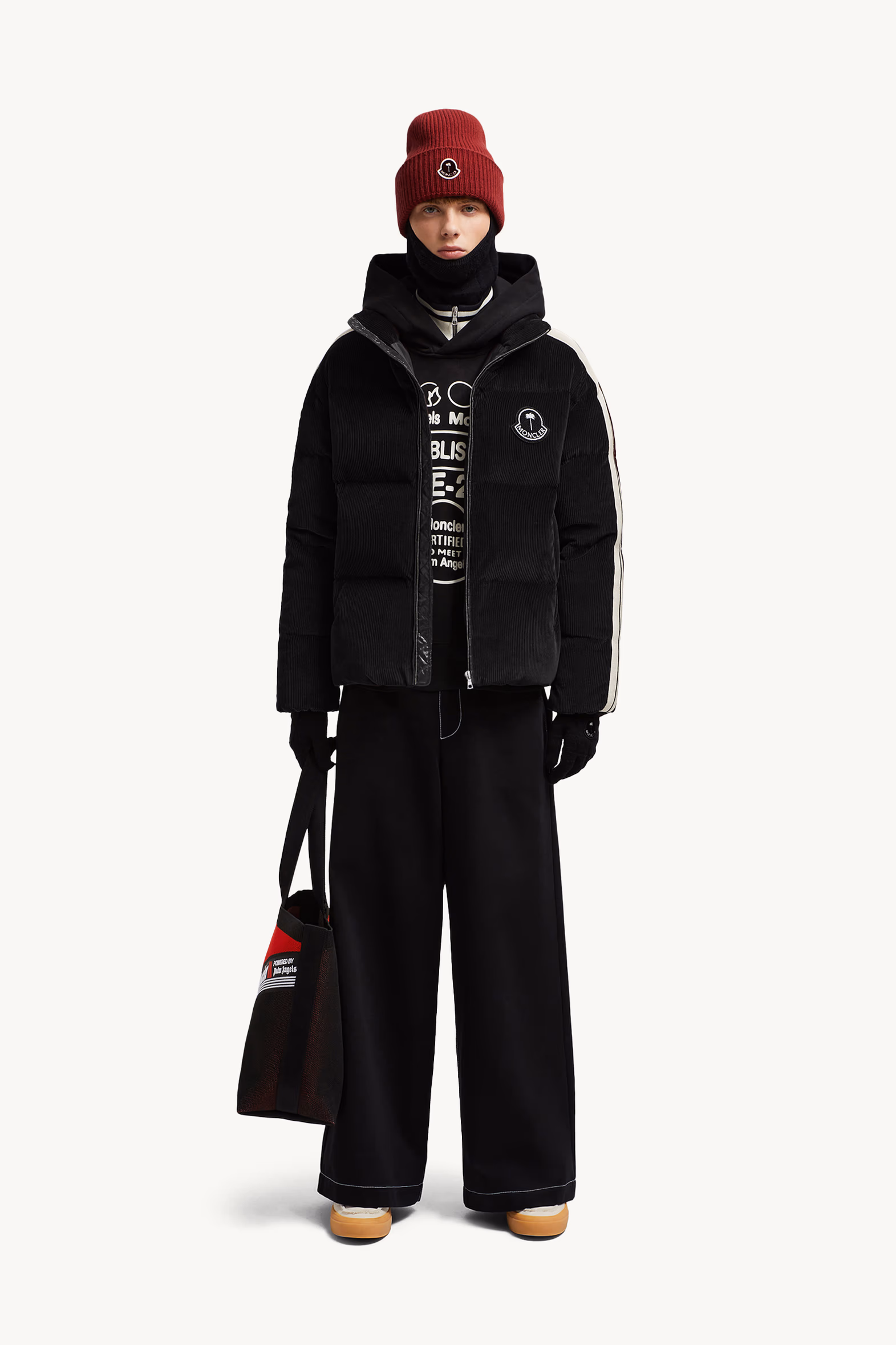 Doudoune courte en velours côtelé Abrolhos Moncler x Palm Angels Mixte Noir Moncler 0